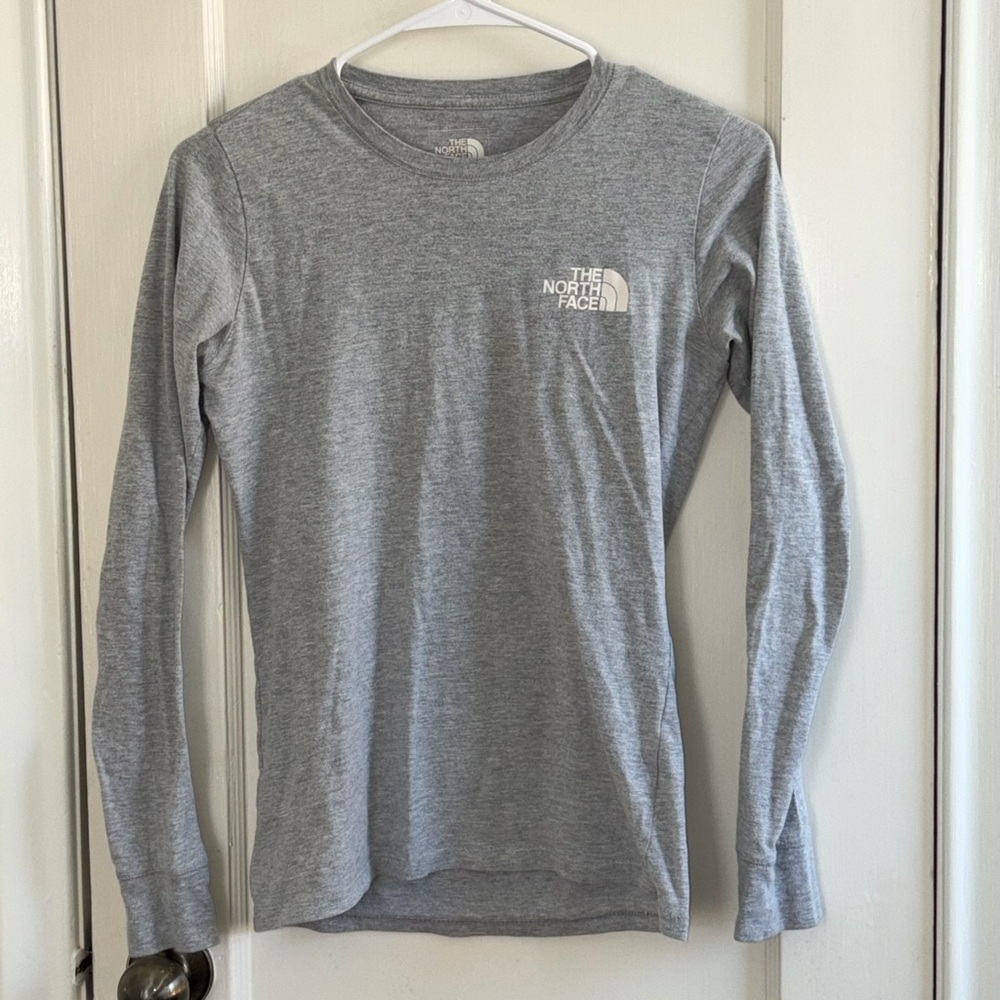 The North Face Heather Gray Long Sleeve Tee